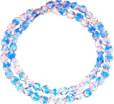 CZ330 Pink & Blue Bi-Color 6mm Fire-Polished ...