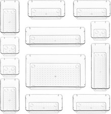12pcs Drawer Organiser Storage box set for kitchen, Bedroom, Makeup & office