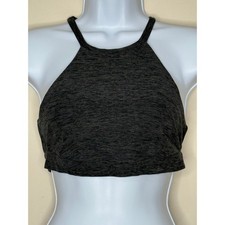 alo Yoga Sports bra Black/Gray Space Dye NO SIZE TAG Measurements in photos READ