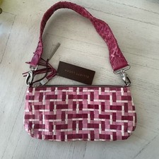 NWT Elliott Lucca Small Woven Pink Leather Pu...