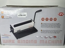 Rayson TD1202 Binding Machine, 3:1 Pitch Wire Binder, Punching 12 Sheets/Bind...