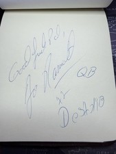 Joe Namath signed Autograph personally received from him in 1973