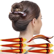 RC ROCHE 6 Pcs Duck Bill Alligator Hair Clips for Women Sectioning Flat Claw ...