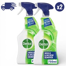 2 x Dettol Anti-Bacterial Black Mould and Mildew Remover Killer Spray 750ml 7.99 per litre