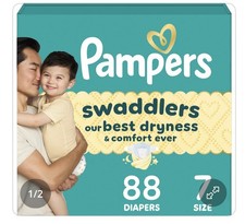 Pampers Baby Diapers - Swaddlers - Size 7, 88 Count, Ultra Absorbent Disposable