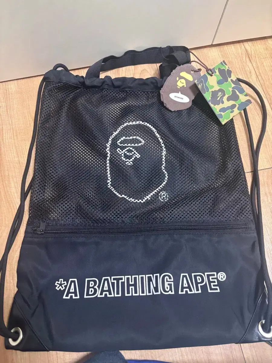 A BATHING APE Summer Bag Mesh Backpack Rucksack Black 24