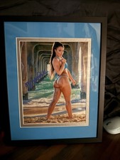 Mandy Rose Signed WWE NXT Bikini 8x10 Metallic Matted/Framed Under Pier