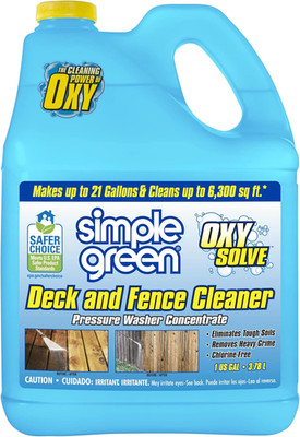 Oxy Solve Deck and Fence Pressure Washer Cleaner, Colorless to Pale Straw, Unsce