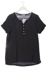 BAGORAZ Kurzarm-Bluse Damen Bluse Gr. DE 40 schwarz-pink Casual-Look