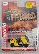 Auto World 2005 Hummer H2 Yellow/Black SC388 Off Road HO Electric Slot Car New