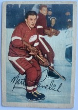 1953-54 Parkhurst Hockey Marty Pavelich #44 Detroit Red Wings  Vintage