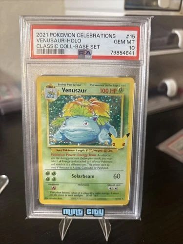 Venusaur 2021 Pokemon Celebrations #15 Classic Collection Holo PSA 10