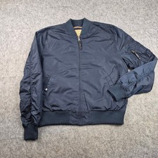 Alpha Industries Jacket Mens Blue XXL MA1 Bomber Intermediate Military Flyers