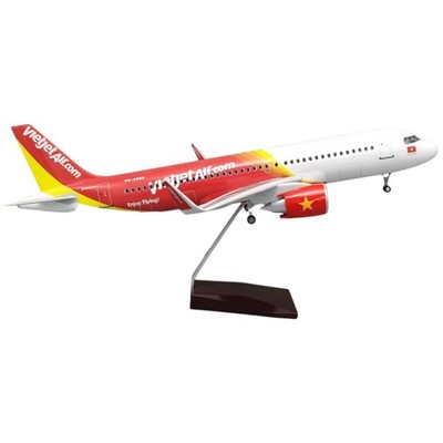 Extra großer VietJet Airbus A320 NEO Resin & ABS Flugzeug Modellflugzeug Geschenk - 1/80