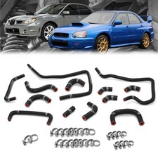 HPS Black Silicone Ancillary Coolant Hose Kit For 05 Subaru WRX & STI 2.0T 2.5T