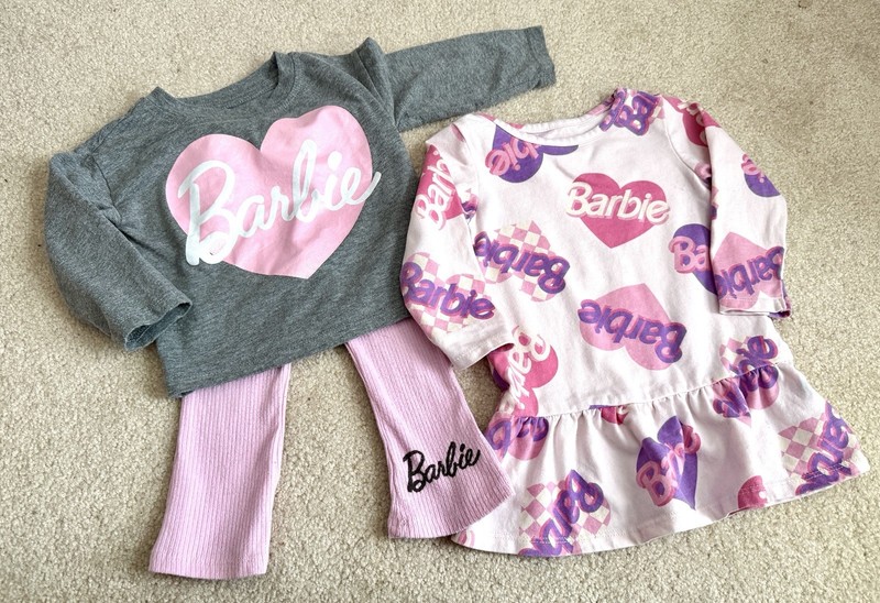 Barbie, Authentic Tee, Long Top & Bell Bottoms, Size 12 Month, Girls