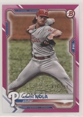 2021 Bowman Fuchsia Border 39/299 Aaron Nola #40 2qw