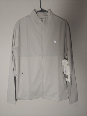 Vuori Sunday Element Track Jacket Gray Mens Large Heather Grey V265