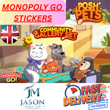 Monopoly Go Stickers All 1/2/3/4/5/6 ? card (POSH PETS ALBUM) Instant send