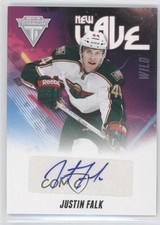 2011-12 Panini Titanium New Wave Signatures Justin Falk #36 Auto 0f4