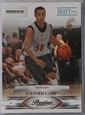 2009-10 Prestige Stephen Curry Draft Picks Light Blue RC #/999 Warriors!