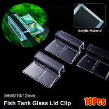 10Pcs Transparent Glass Lid Clip Support Holders Clip  Aquarium Accessories