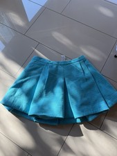 ZARA BOUCLE SELECTION MINI HOSENROCK S TWEED HELLBLAU