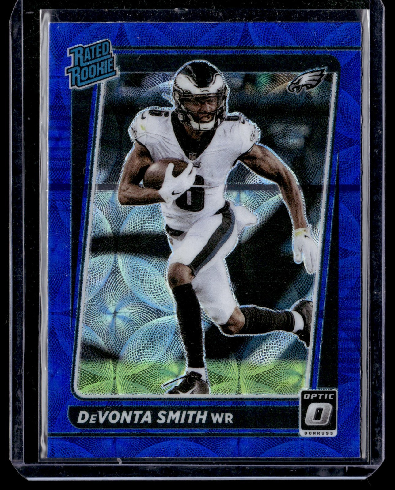 2021 Panini Donruss Optic Rated Rookie Devonta Smith #205 Blue Scope Prizm RC