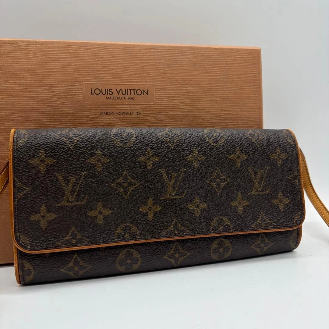 Vuitton — Louis Vuitton Pochette Twin GM Monogram Crossbody Clutch Bag Auth from JAPAN