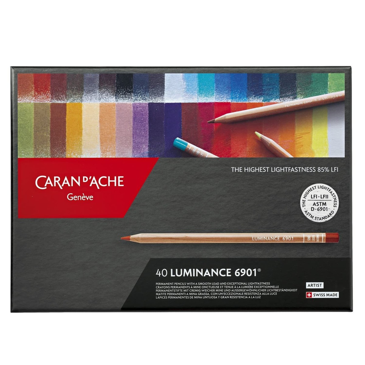 Caran D'Ache Luminance 6901 Set Of 40 Colored Pencils Japan
