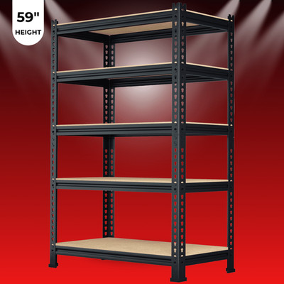 Metal Storage Shelves 5 Tier Garage Shelving Heavy Duty Adjustable Shelf Units