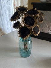 PRIM SUNFLOWERS  DRIED FLOWER Bunch BOUQUET Bundle USA Grown SUN FLOWERS Auc 2