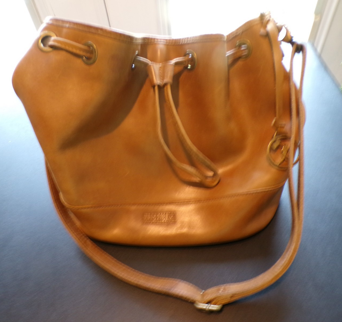 Baseballisme Vintage Gant Cuir Noir Sac Bandoulière Baseball