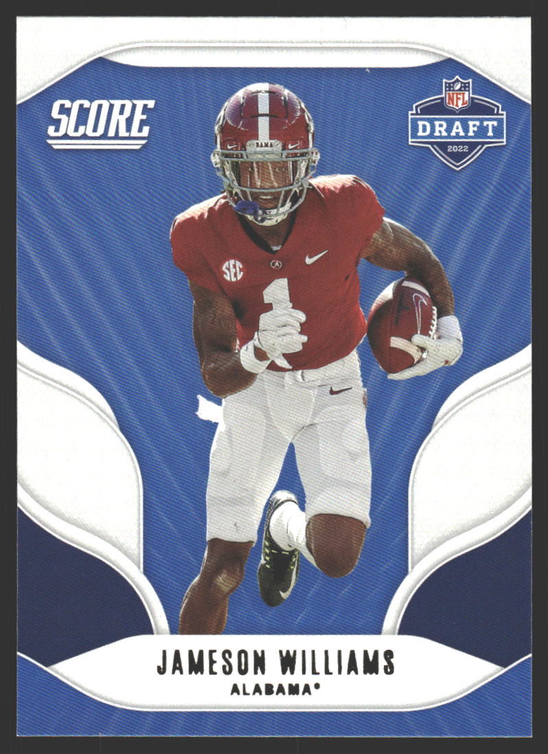 Jameson Williams #D9 2022 Score NFL Draft Alabama Crimson Tide