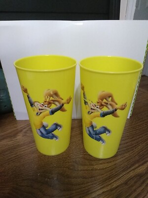 Nesquik Vintage Yellow Rabbit Plastic Cups