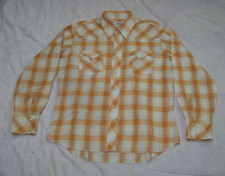 Men's Vintage Sandy Kid Long Sleeve Western Shirt with Pearl Snaps - L