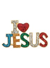 "I Love Jesus" Pin One Color One Size