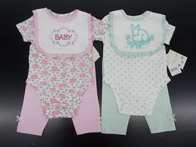 Infant Girls Harry & Violet $32 Pink 3PC. Set Size 0/3 Months - 6/9 Months