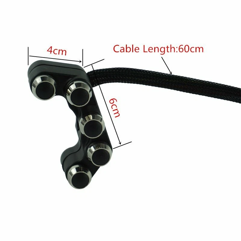 US 7/8" 22mm motorcycle handlebar switch 5 Push Button Latching Momentary Action - Image 3 of 4