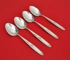(4) TOWLE ROSE SOLITAIRE - 5 7/8" TEASPOONS - STERLING SILVER - 1954