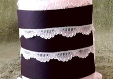 Full Roll Pink White Lace Trim 618 Yards x 5/8" M03 ONLY .31 per YARD FREE SHIP