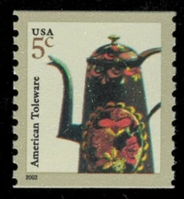US. 3612. 5c. American Toleware Coffeepot Coin Single. MNH. 2002.