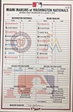 ICHIRO CAREER HIT #3062-3064 CAREER RBI #771 GAME-USED BASEBALL LINEUP CARD 2017