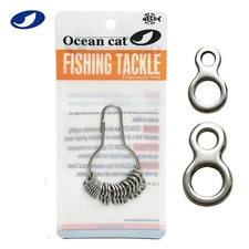 OCEAN CAT Figure 8 Ring Stainless Steel Fishing Split Ring Snap Tackle Connector