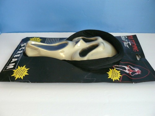 Vtg. SCREAM ~GHOST FACE~ MASK w/ BLEEDING Heart Pump NEW IN BOX (1997) Fun World - Picture 4 of 9