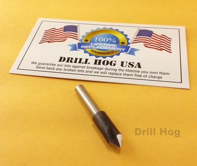 1/4'' Countersink 1/4'' Reamer 3 Flute Cobalt M42 82° Drill Hog Lifetime Warranty 