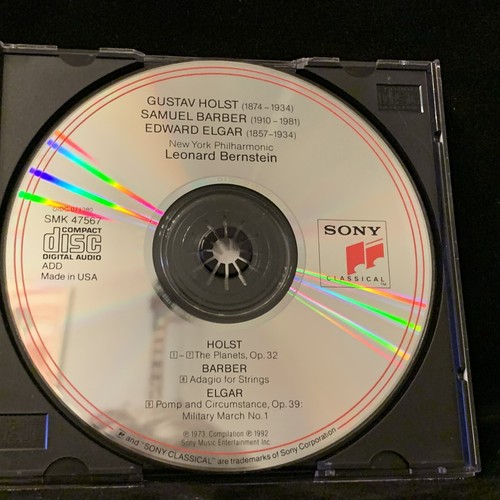 HOLST Planets & BARBER Adagio & ELGAR - BERNSTEIN Royal Edition - SONY CD 1992 - Imagen 3 de 3