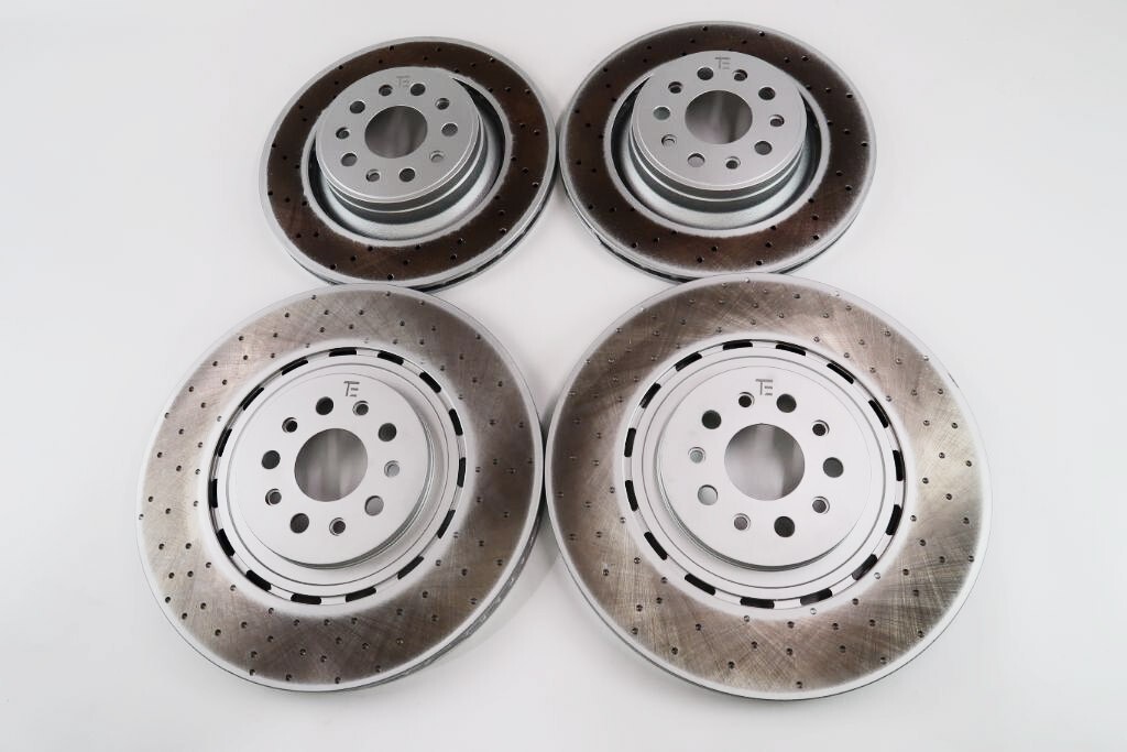 Maserati Levante S Trofeo front rear brake disc dimpled rotors TopEuro #1564