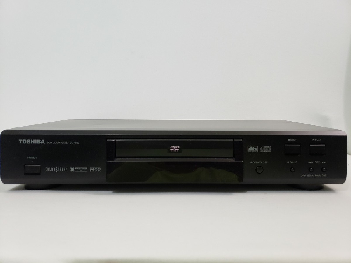 Toshiba SD-K600 DVD Player Black 2001 w/ Remote – Tested, Works