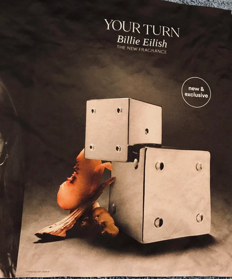 Billie Eilish New Perfume Your Turn Fabric Wall Poster Tapestry Ulta Promo 2025 Foto 3 de 4